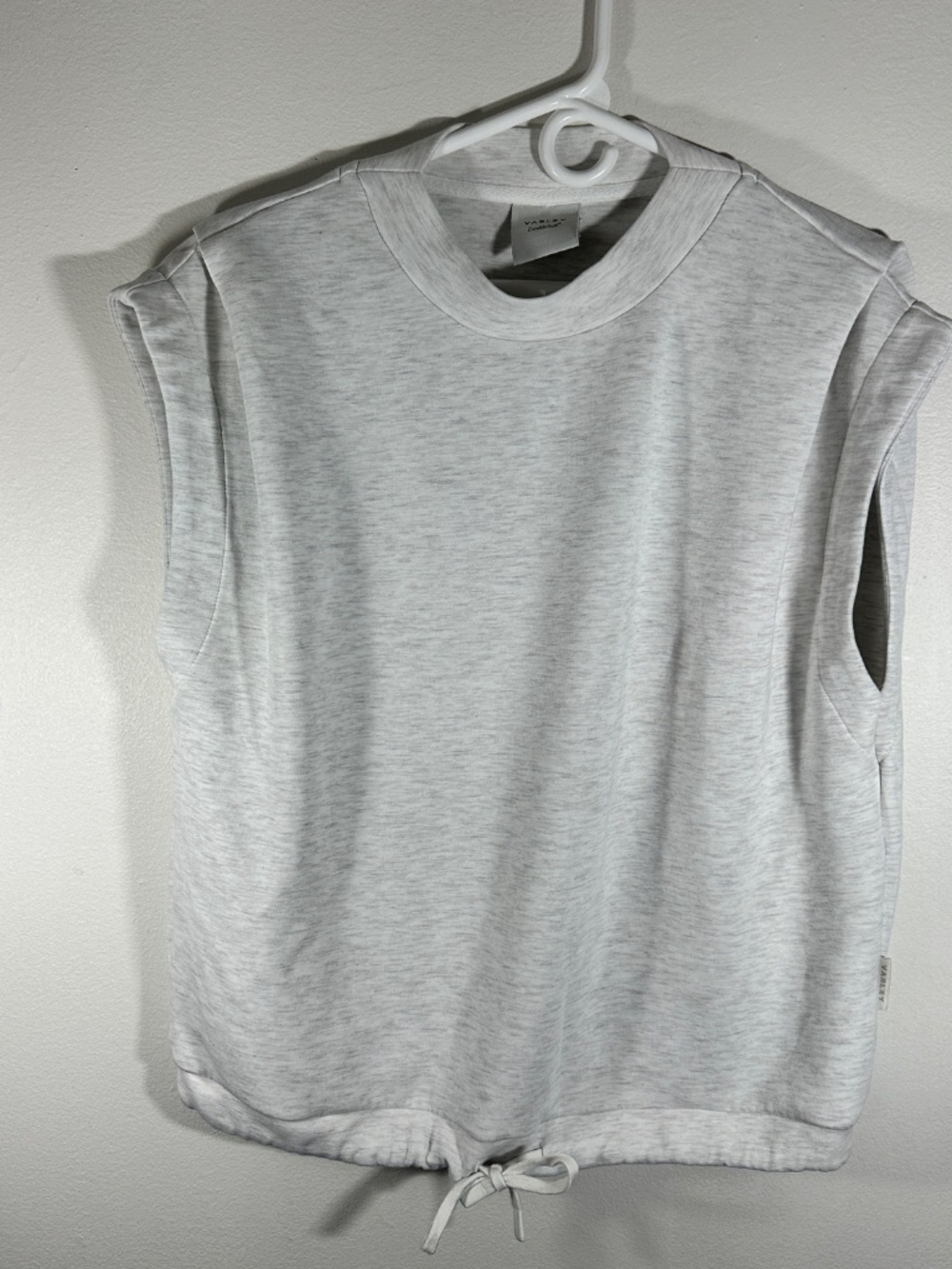 Varley Otis Sleeveless Sweat DoubleSoft Top Ivory Marl - Picture 10 of 10